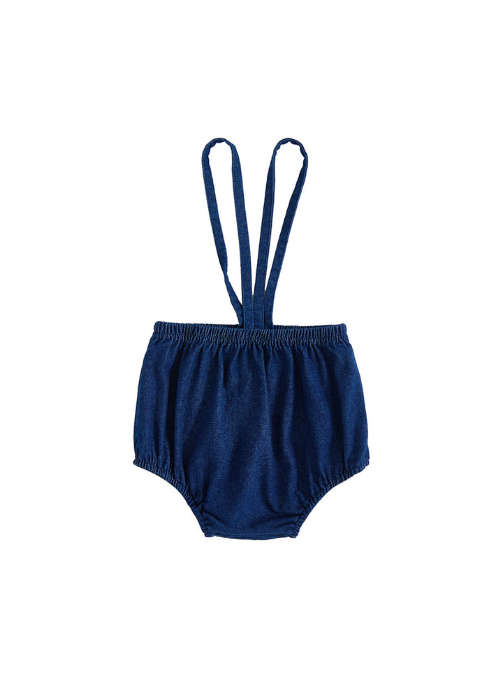 Denim Romper - Navy