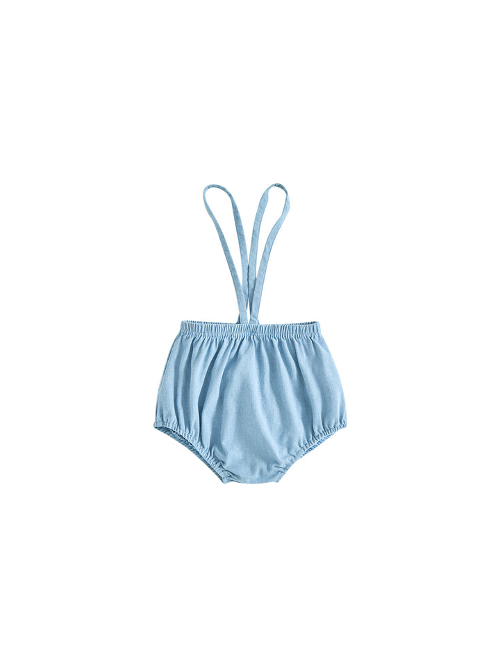Denim Romper - Pale Blue