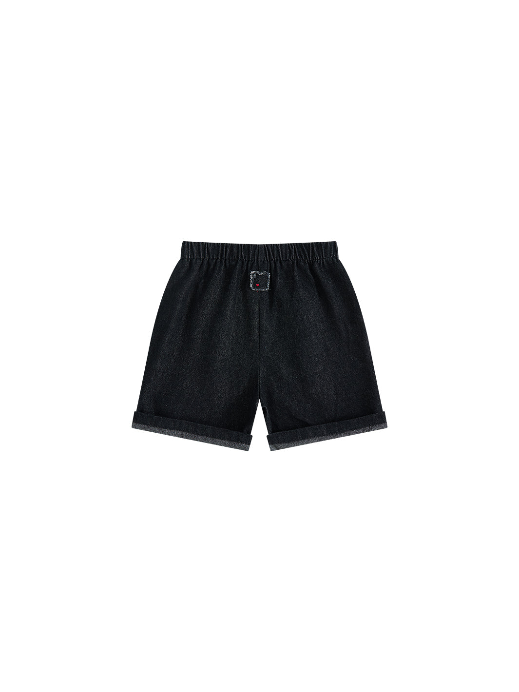 Denim Short Pants - Black