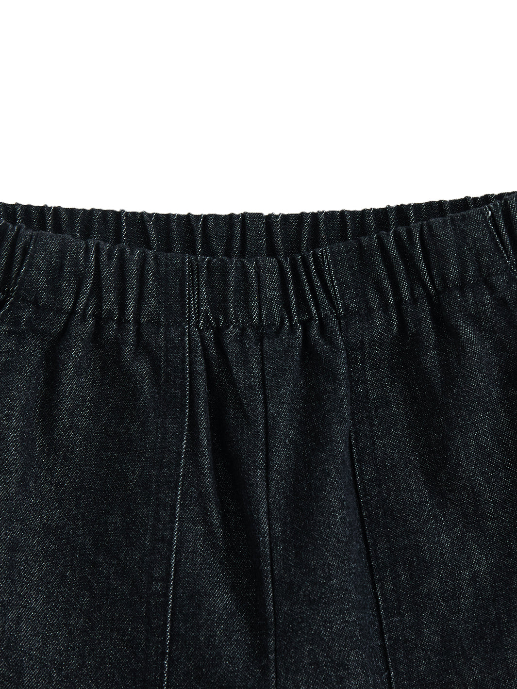 Denim Short Pants - Black