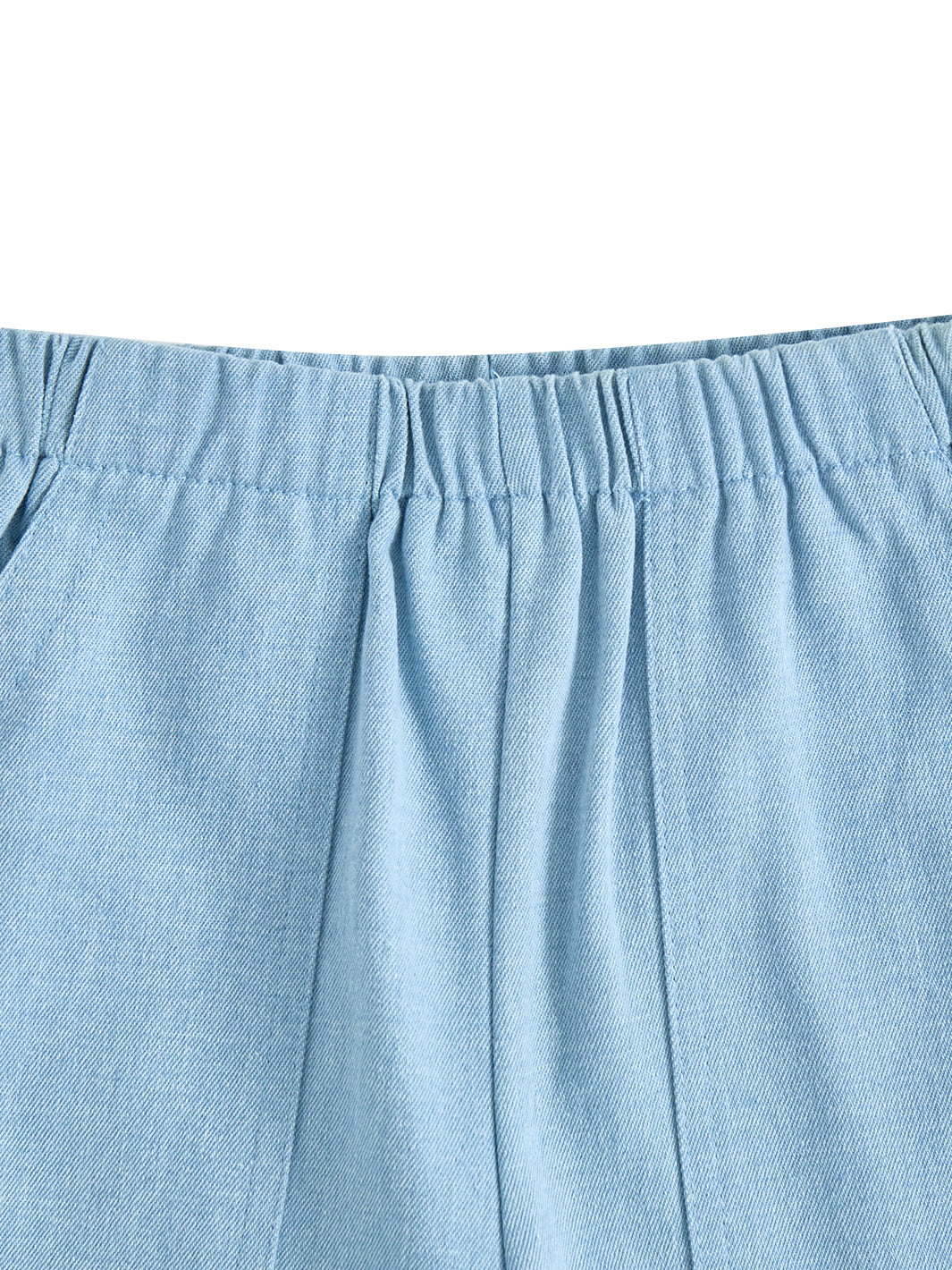 Denim Short Pants - Pale Blue