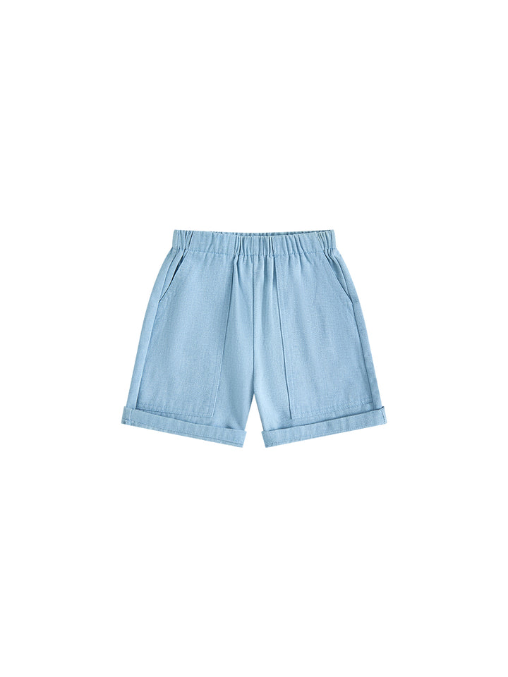 Denim Short Pants - Pale Blue
