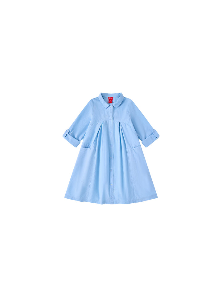 Solid Pleat Dress