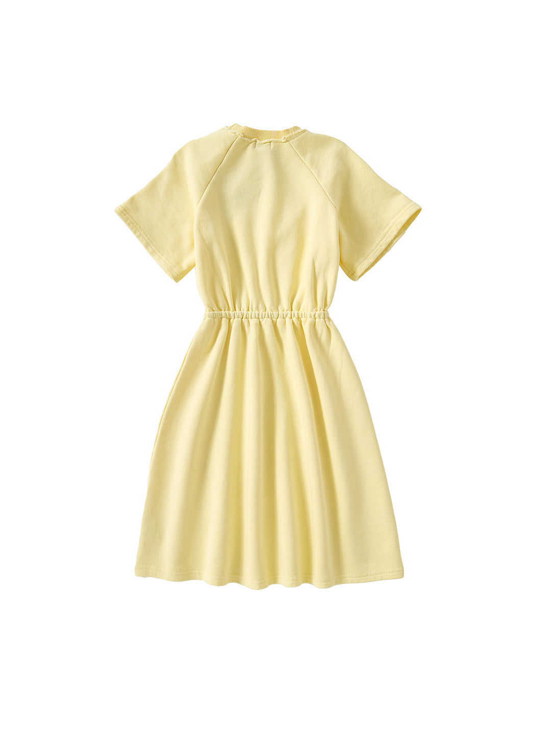 French Terry Short Sleeve Dress - Yellow