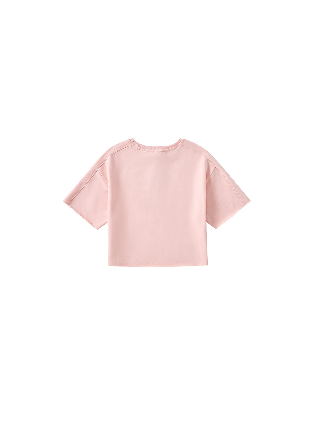 Rolled Edge T-Shirt - Peach