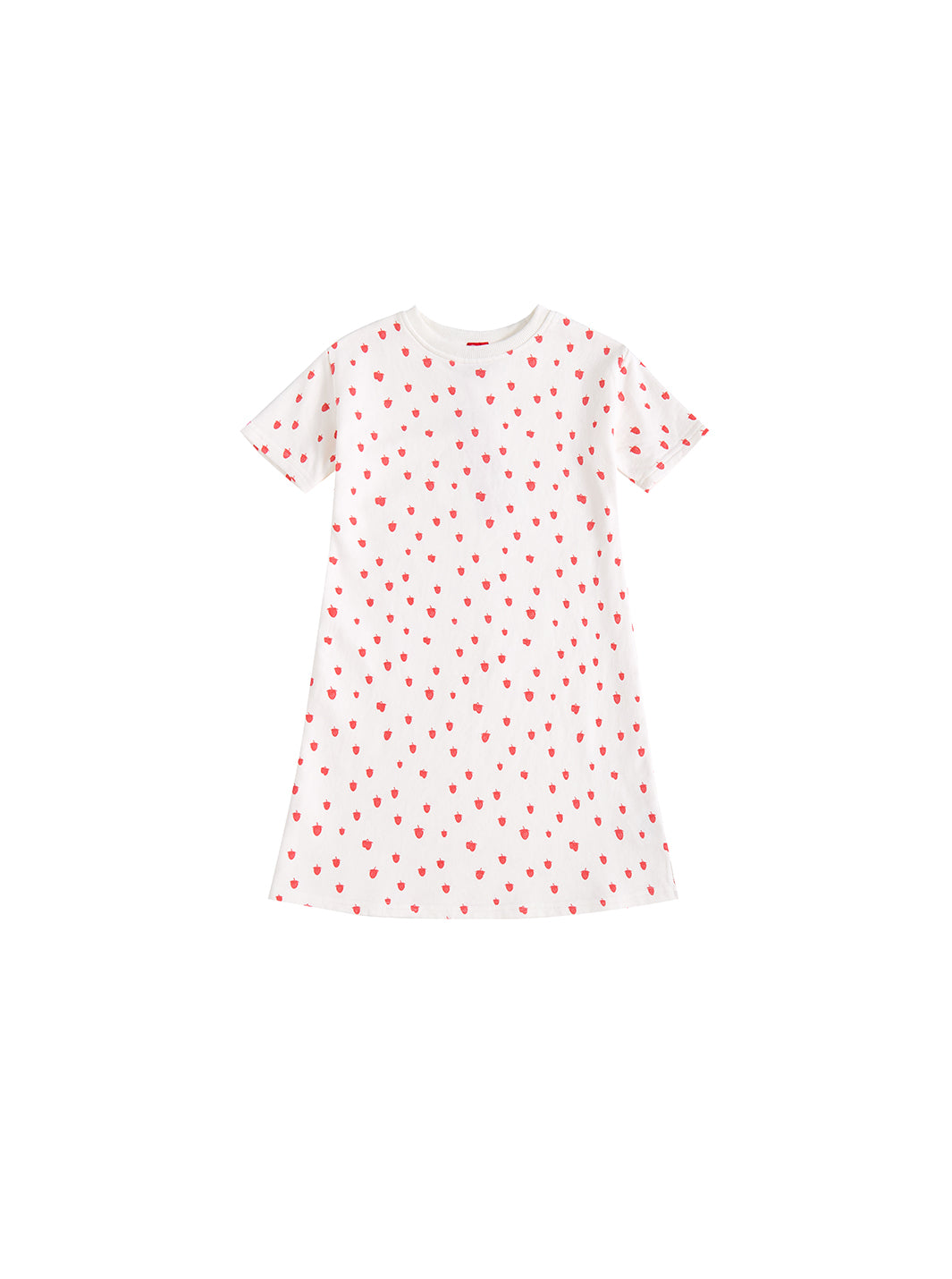 Strawberry Print Short Sleeve Dress