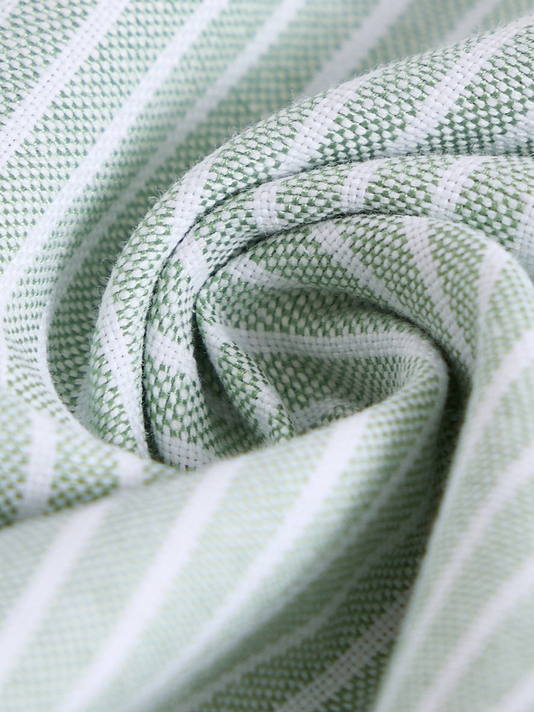 Striped Emblem Dress - Sage