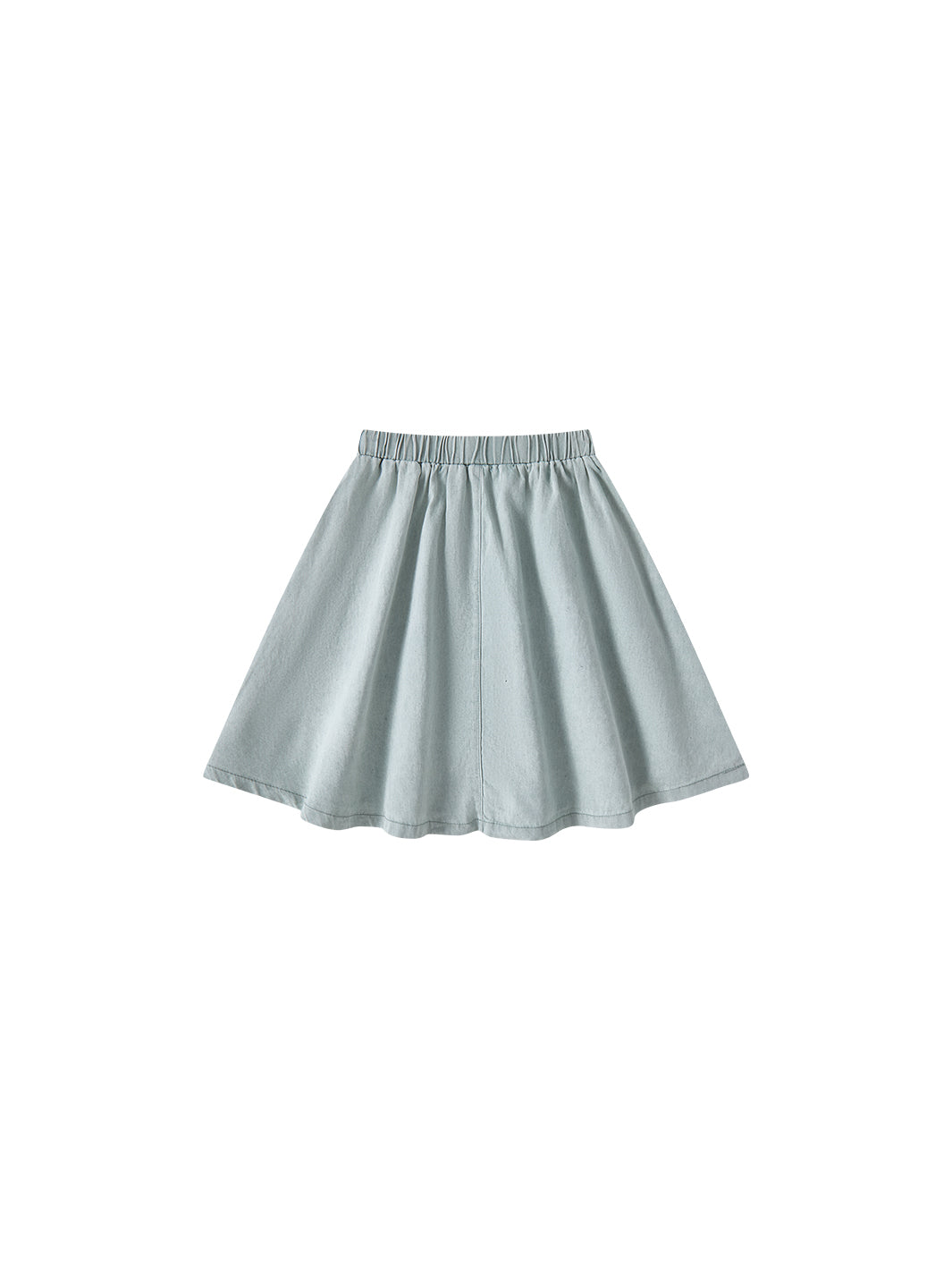 A-line Patch Emblem Skirt - Sage