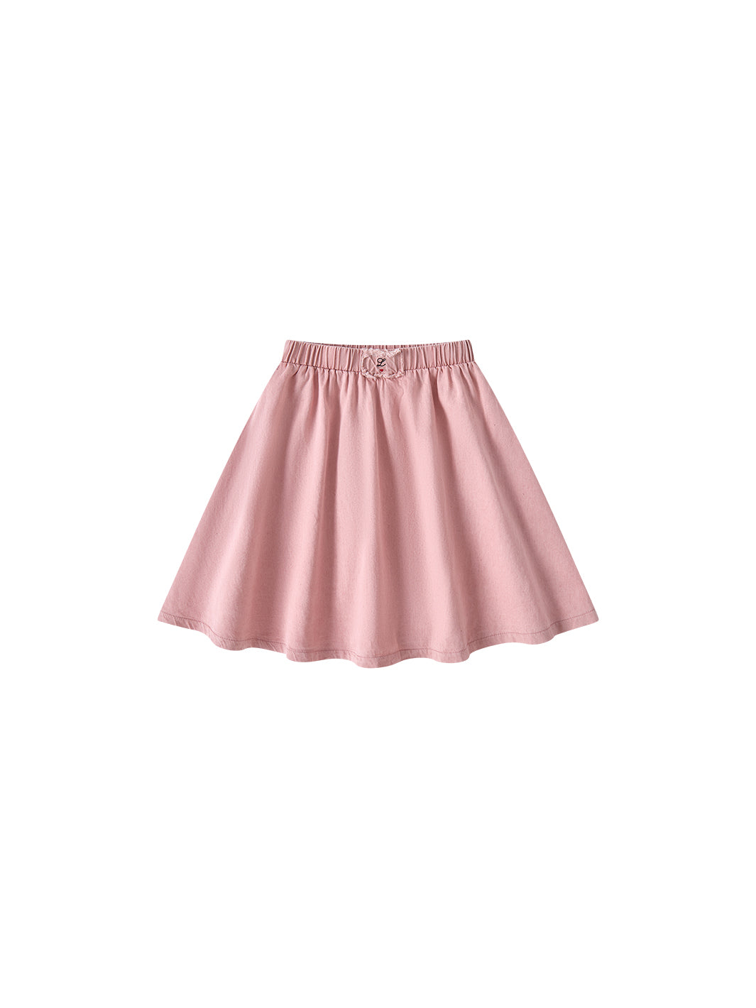 A-line Patch Emblem Skirt - Salmon