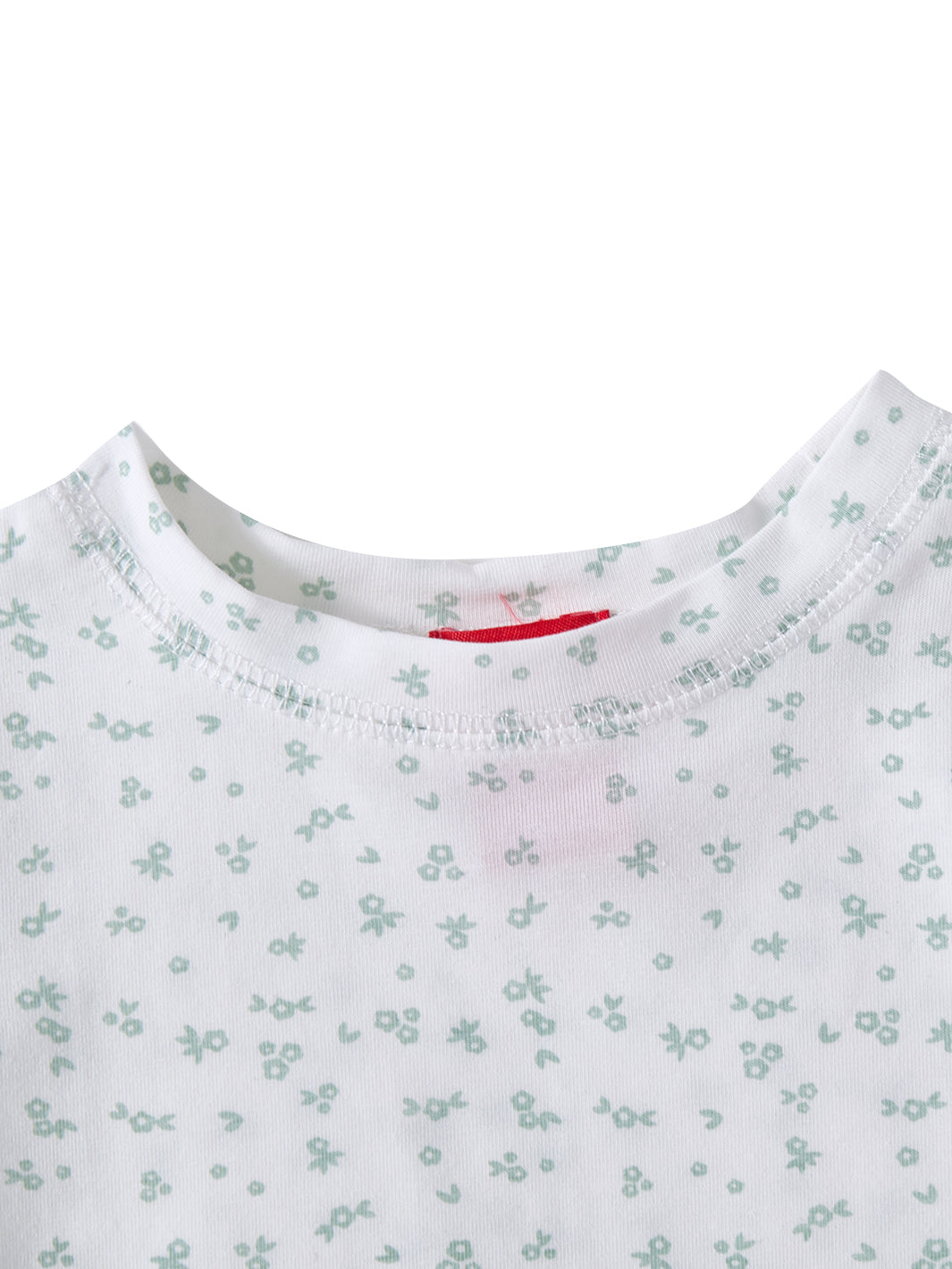 Floral Print Short T-shirt - Green