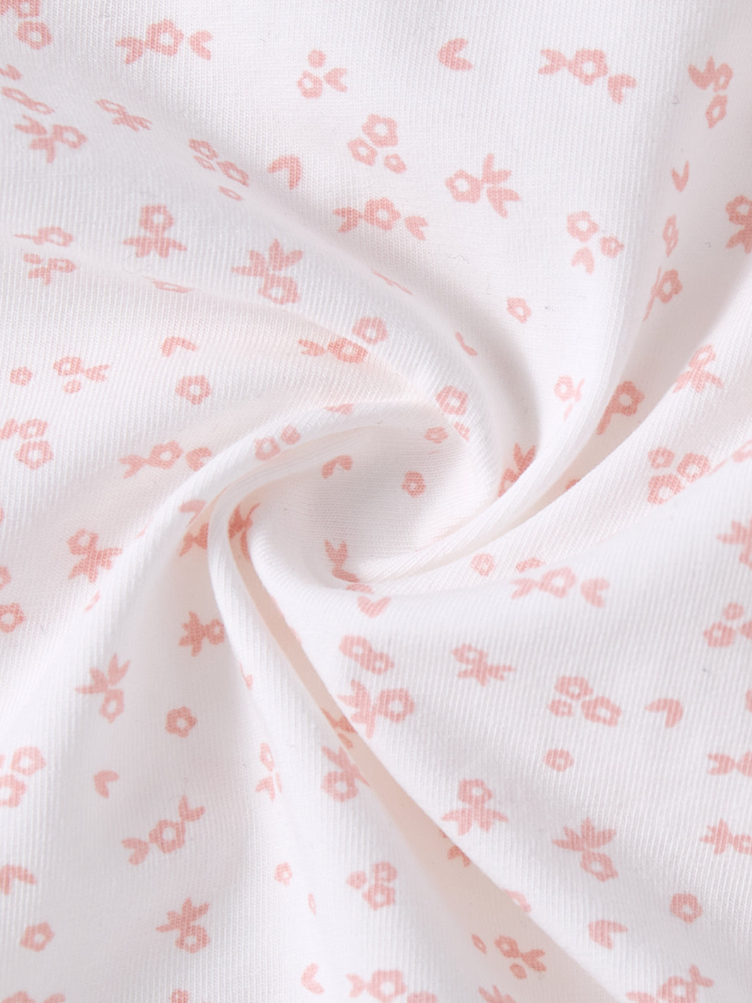 Floral Print Short T-shirt - Salmon