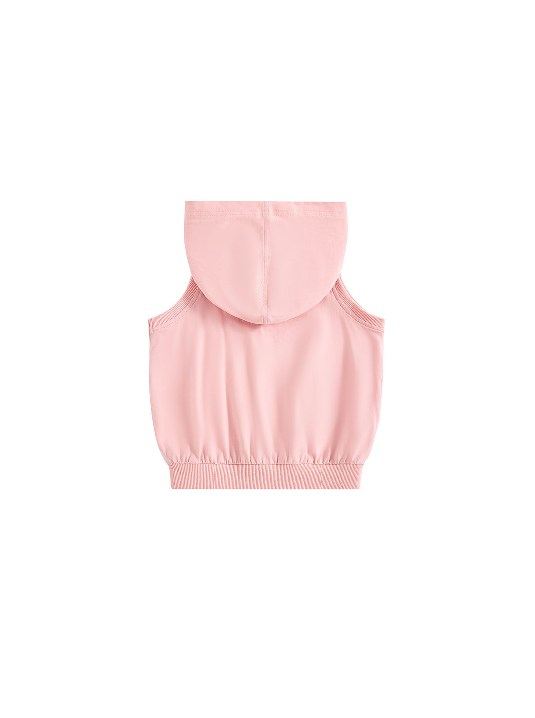 Solid Hooded Vest - Salmon