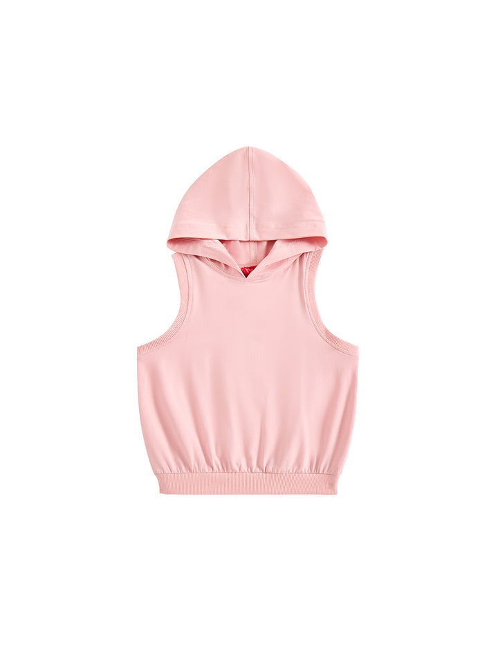 Hopscotch Hooded Vest - Salmon