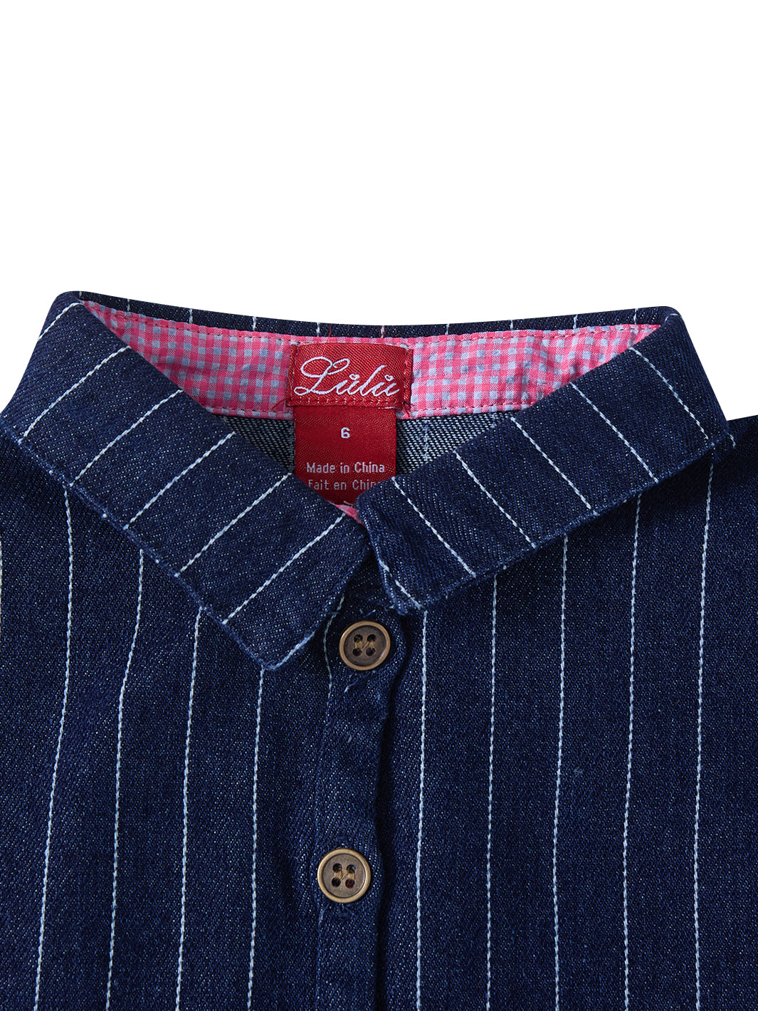 Denim Stripe Collar Dress