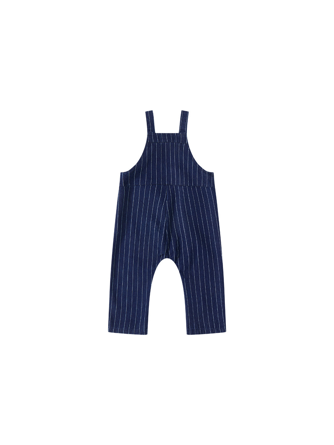 Denim Striped Pocket Overall
