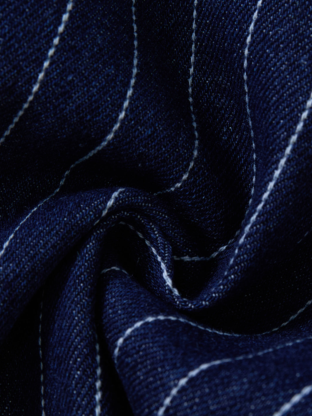 Denim Striped Pocket Overall