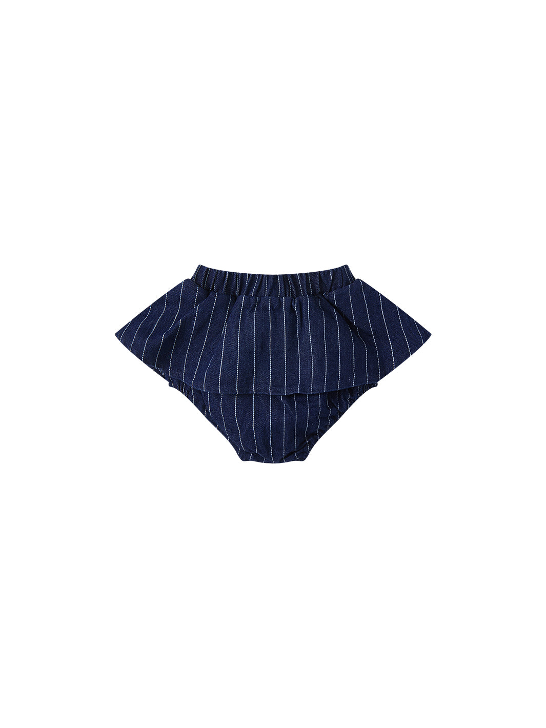 Denim Stripe Ruffle Bloomer