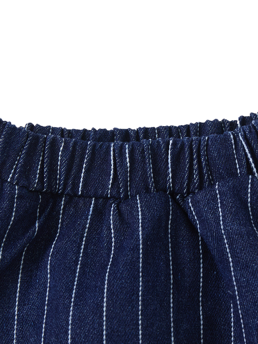 Denim Stripe Ruffle Bloomer