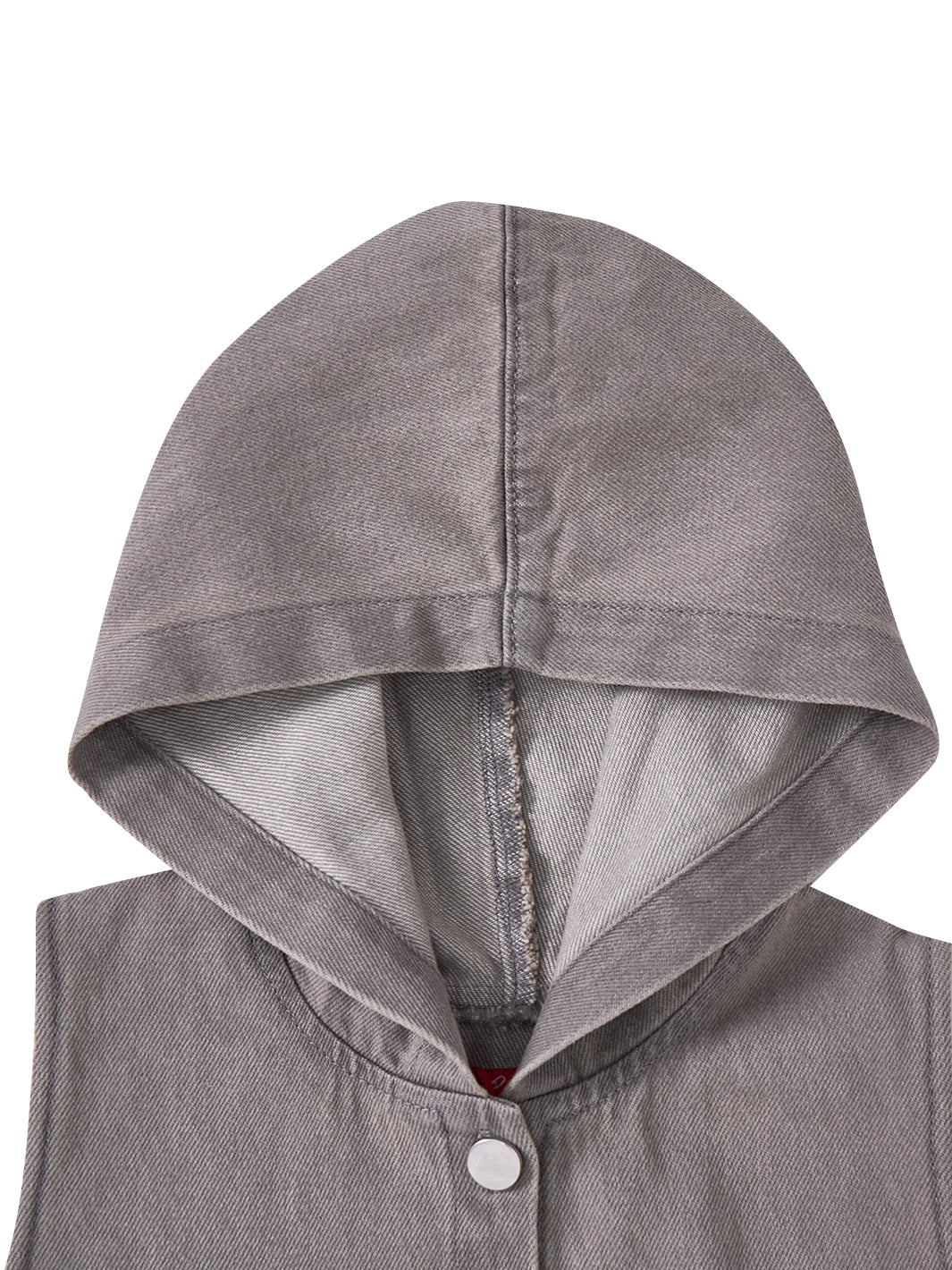 Grey Washed Hooded Jumper