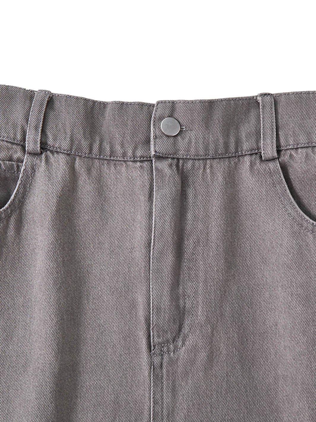 Grey Washed Tea-length Skirt