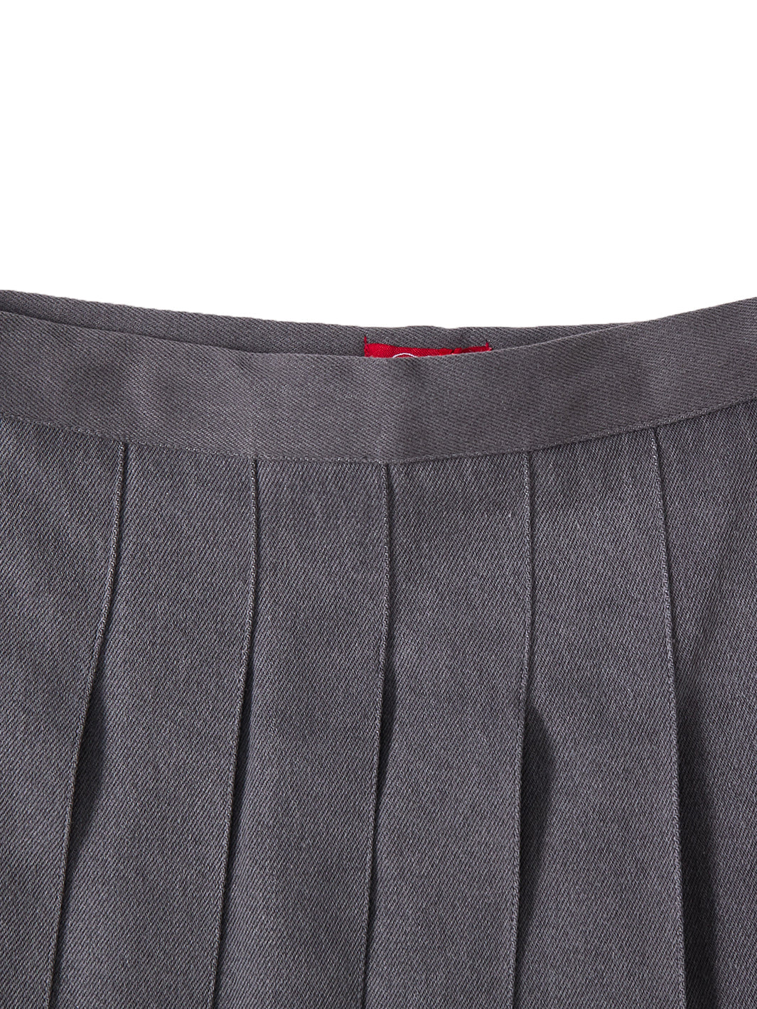 Grey Washed Pleated Skirt