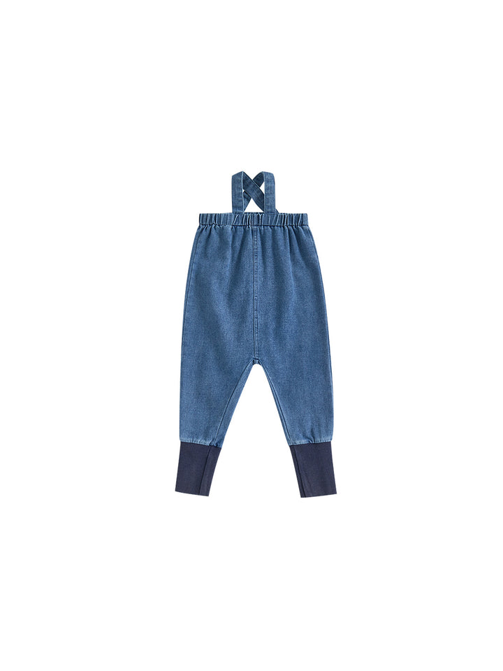 Navy Washed Romper