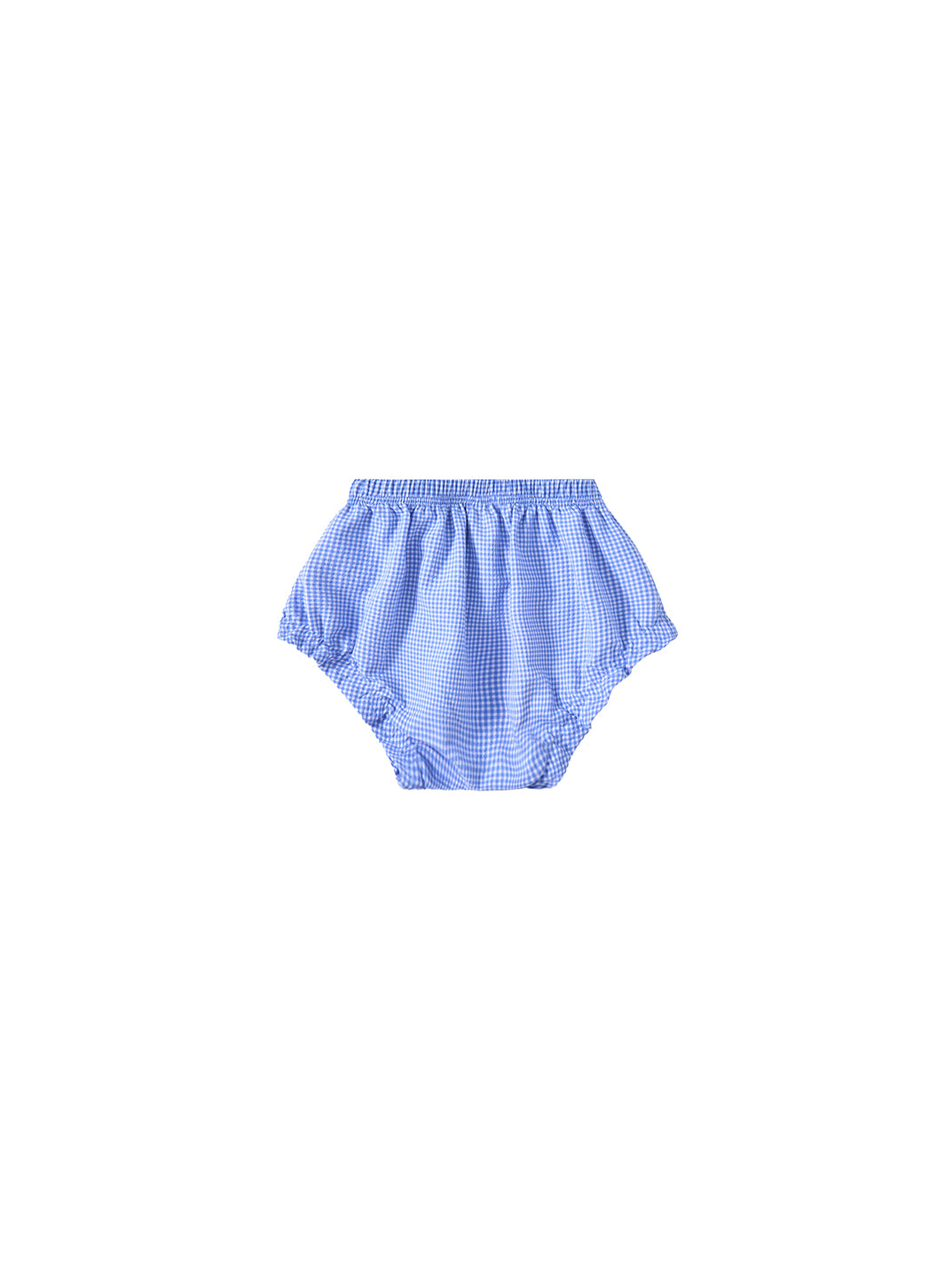 Gingham Ruffle Bloomer - Blue