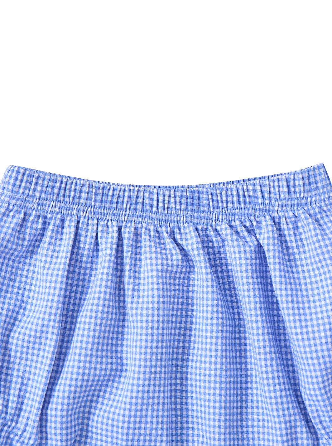 Gingham Ruffle Bloomer - Blue