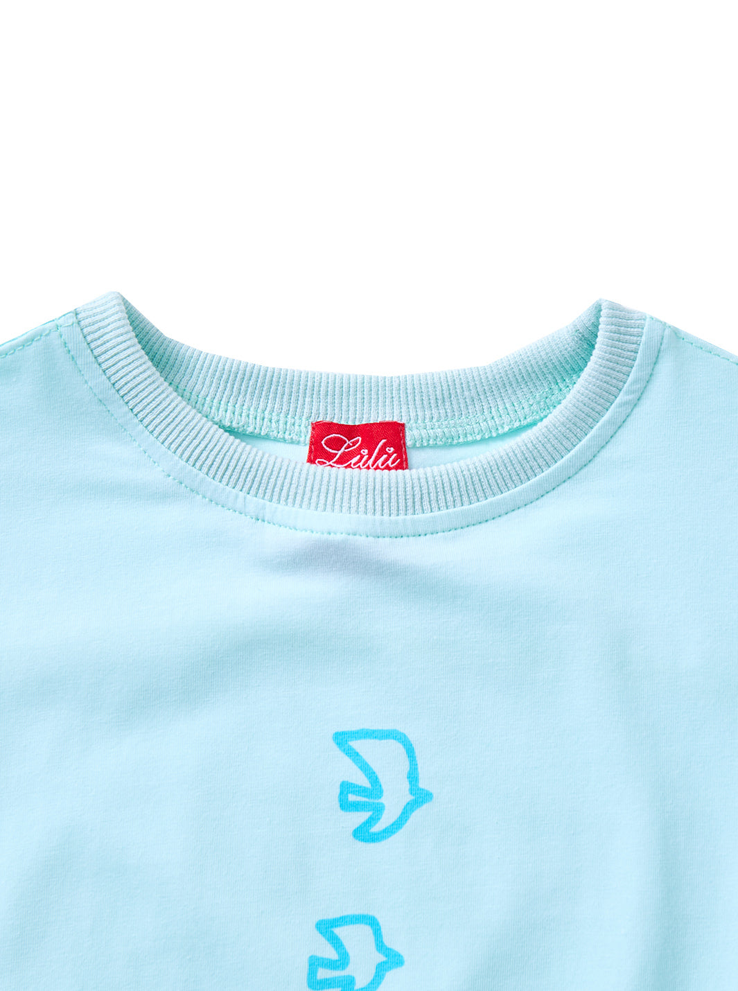 Bird Print Top -  Pale Mint