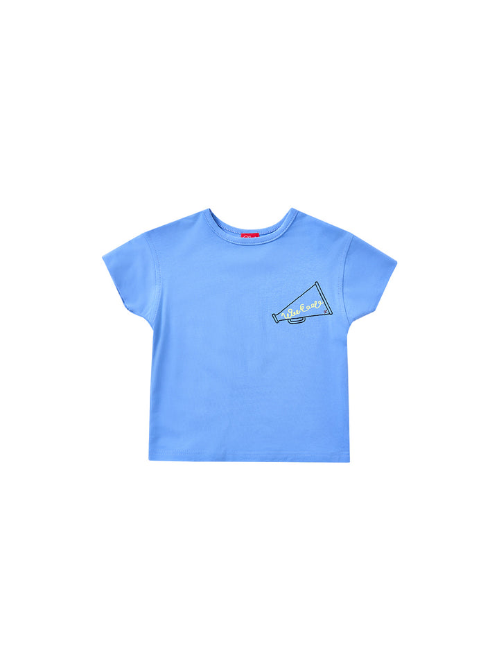 Loudspeaker Print Short Sleeve T-shirt