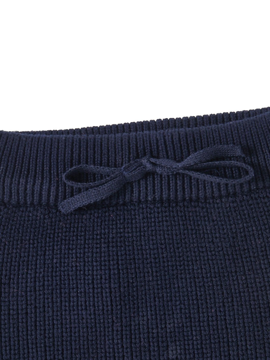 Baby Knit Ribbed Short Pants - Deep Navy