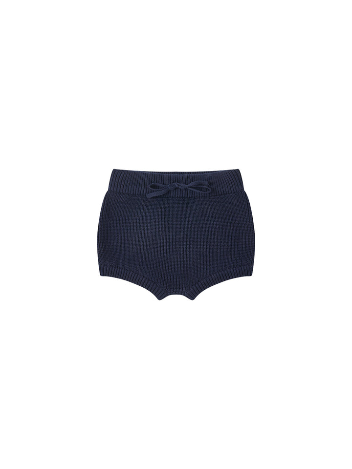 Signature Knit Ribbed Short Pants - Deep Navy