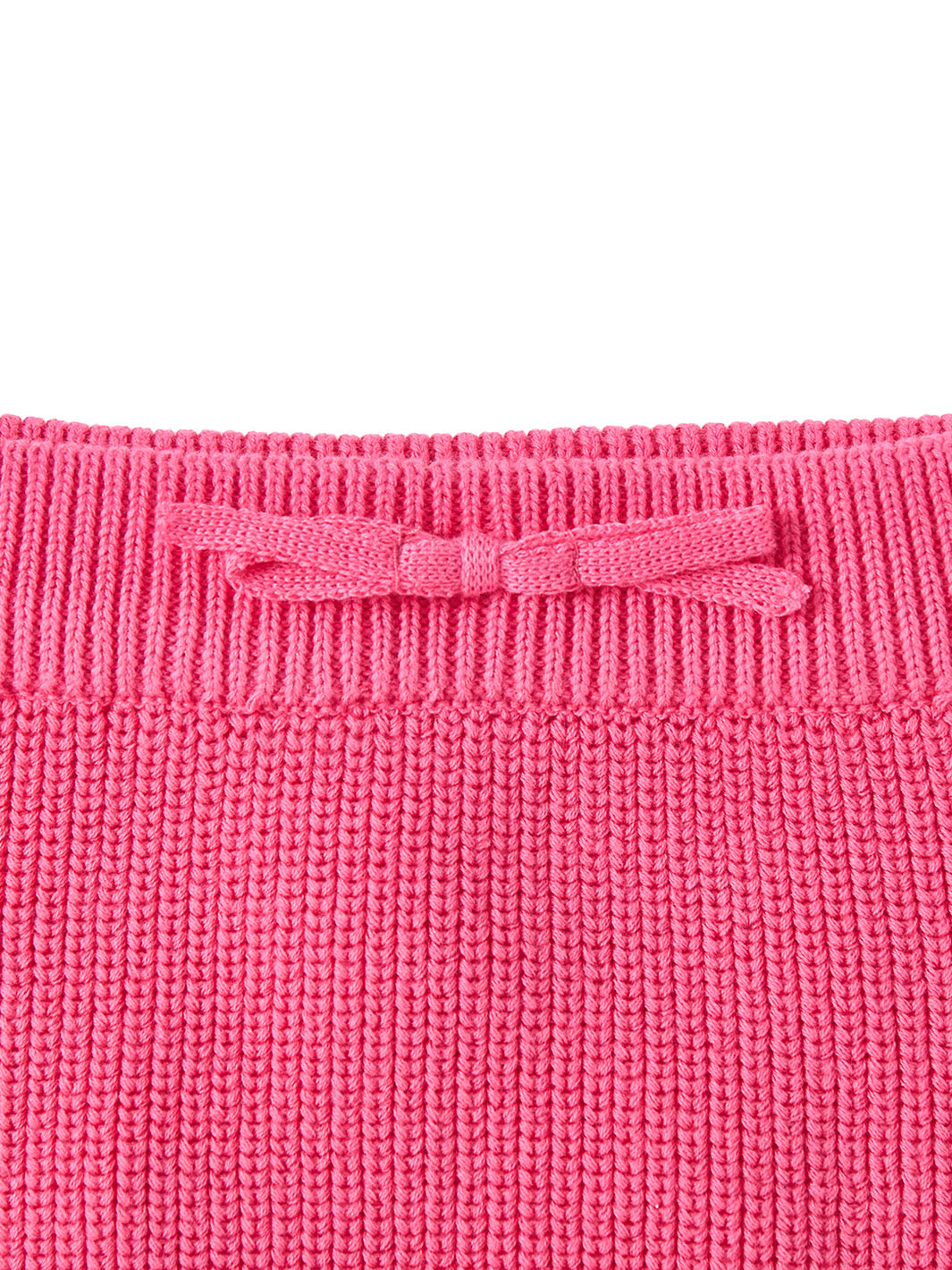 Baby Knit Ribbed Short Pants - Neon Pink