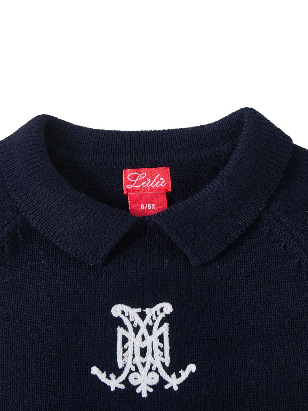 Emblem Short Sleeve Sweater - Deep Navy