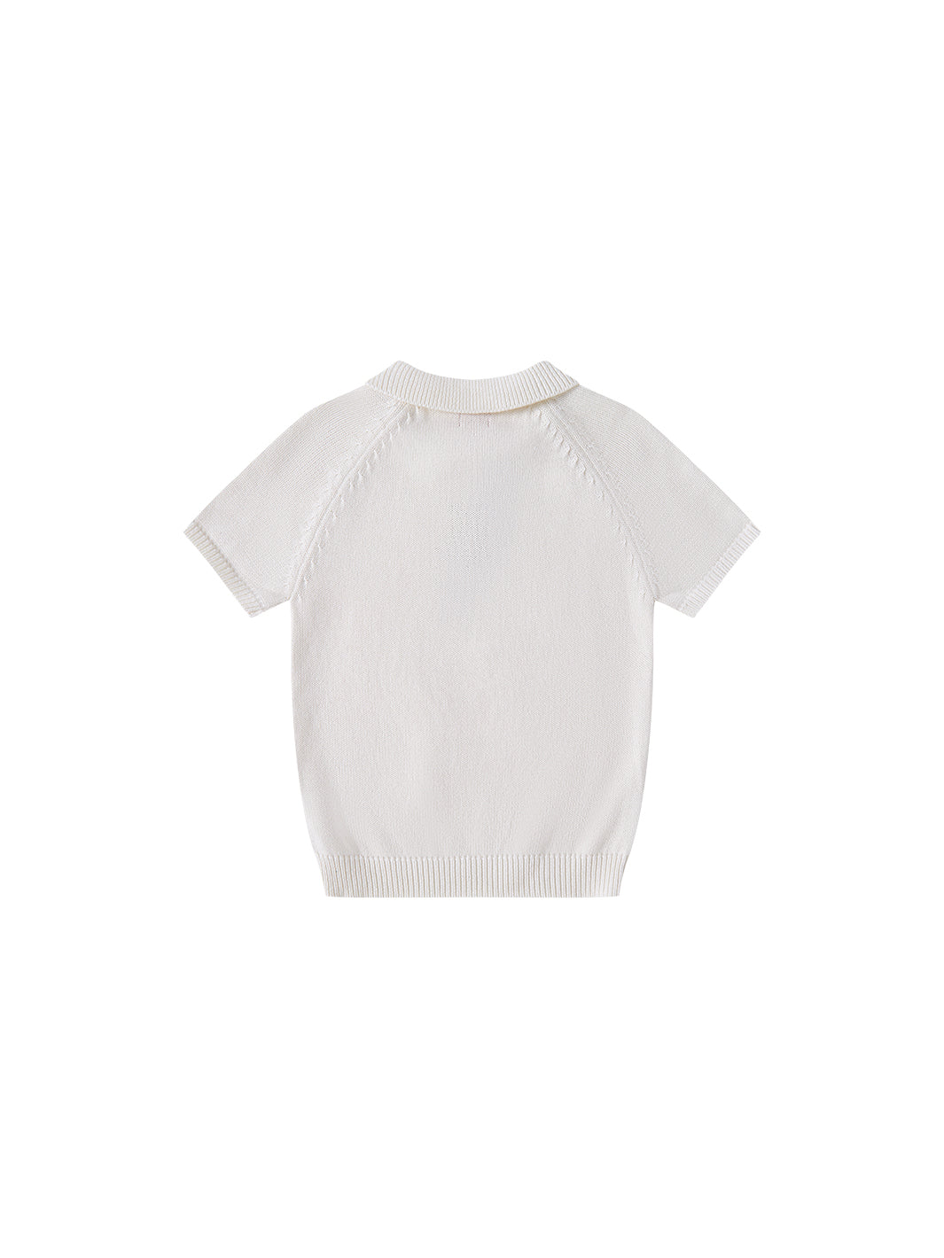 Emblem Short Sleeve Sweater - Off White
