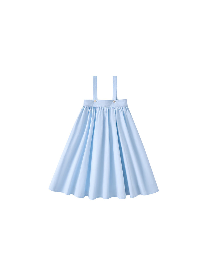 Parlor Gathered Jumper - Lt Blue