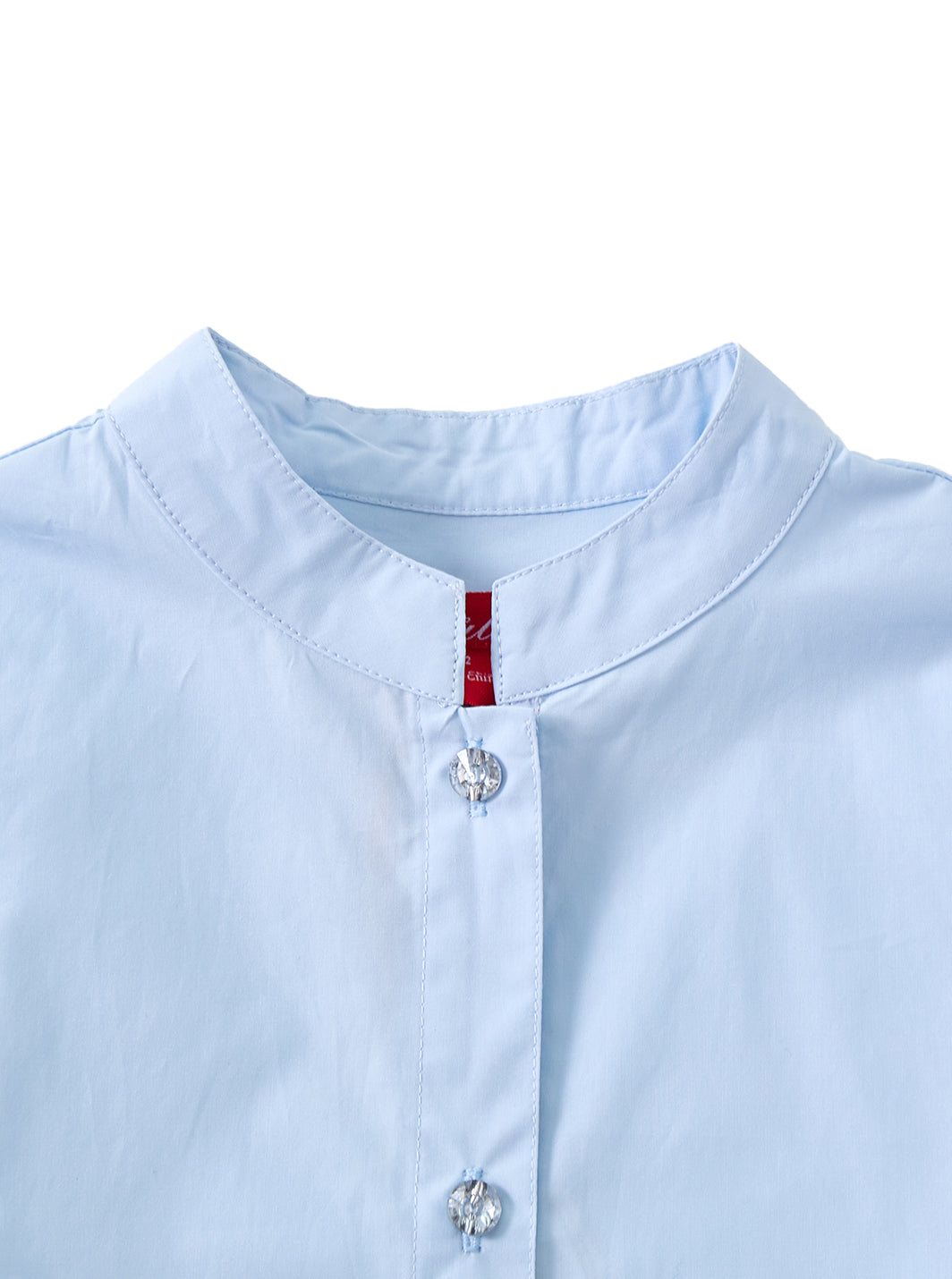 Parlor High Neck Shirt - Lt. Blue