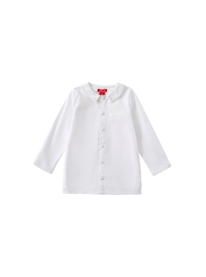 Parlor Collar Shirt - White
