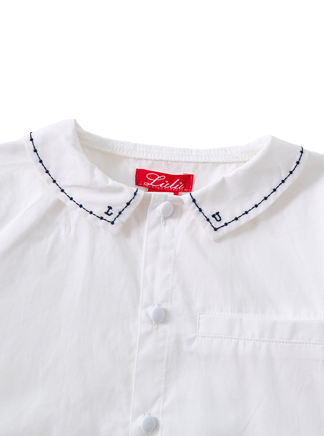 Parlor Collar Shirt - Navy