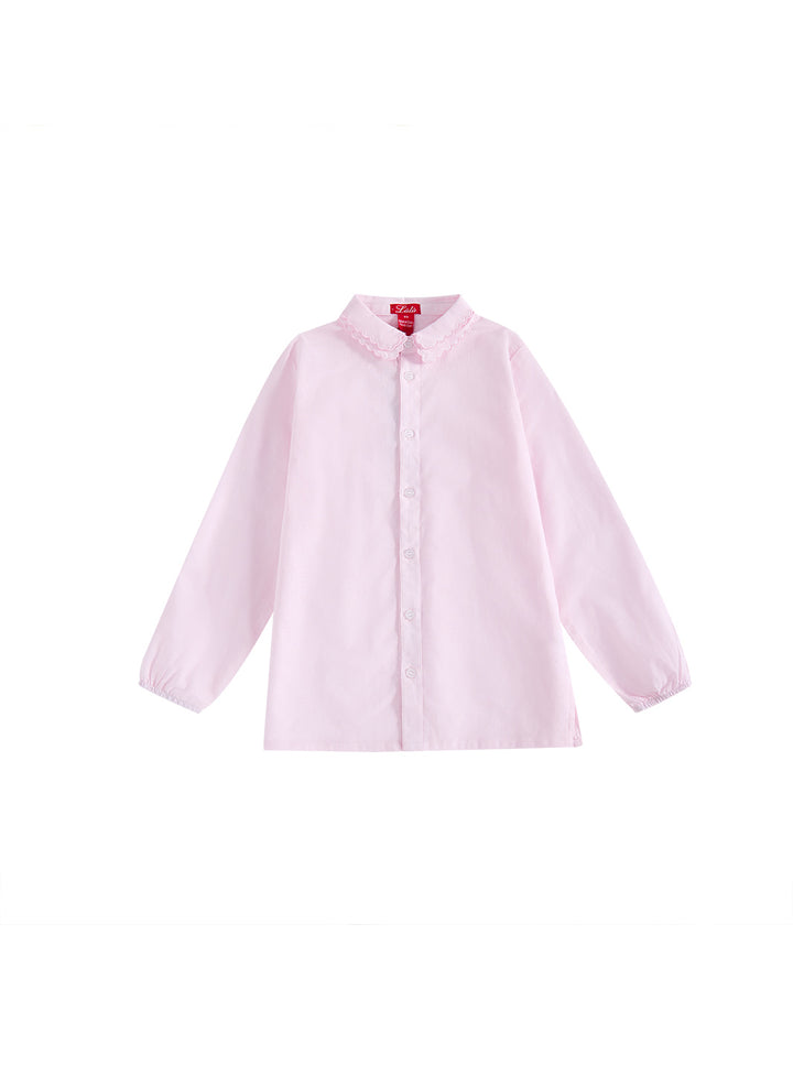 Sea Glass Collar Shirt - Pale Pink