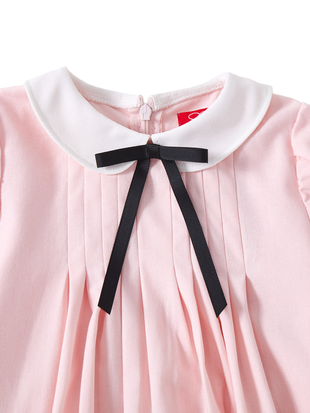Powder Collar Bow Dress