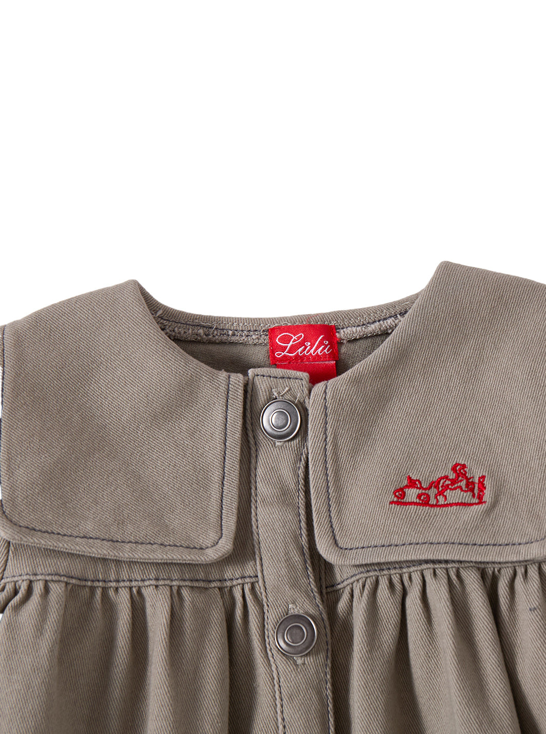 Embroidered Parade Dress - Grey – Lulu Kids Clothing
