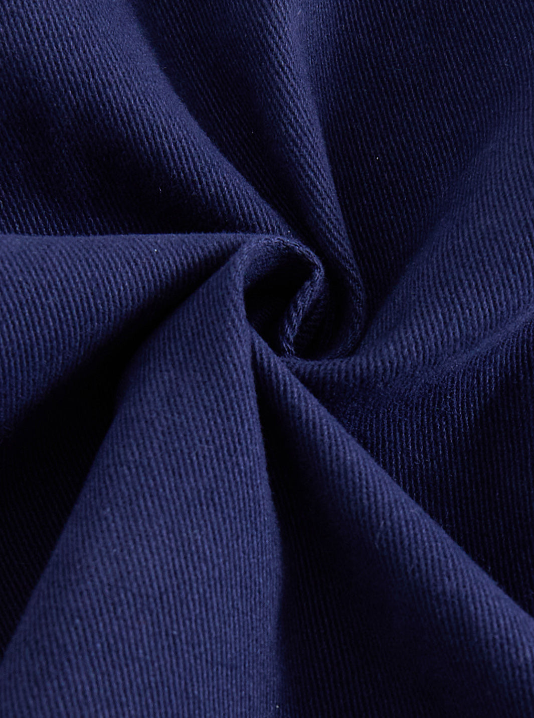 Sailor Collar Twill Dress - Navy