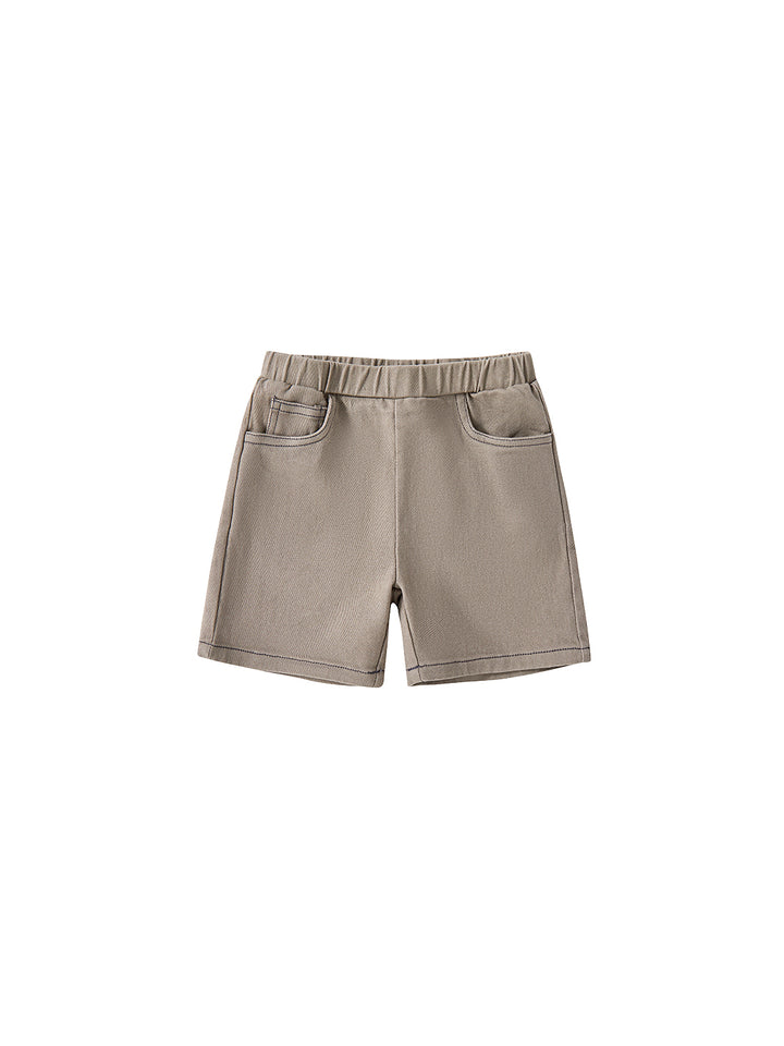Embroidered Parade Short Pants - Grey