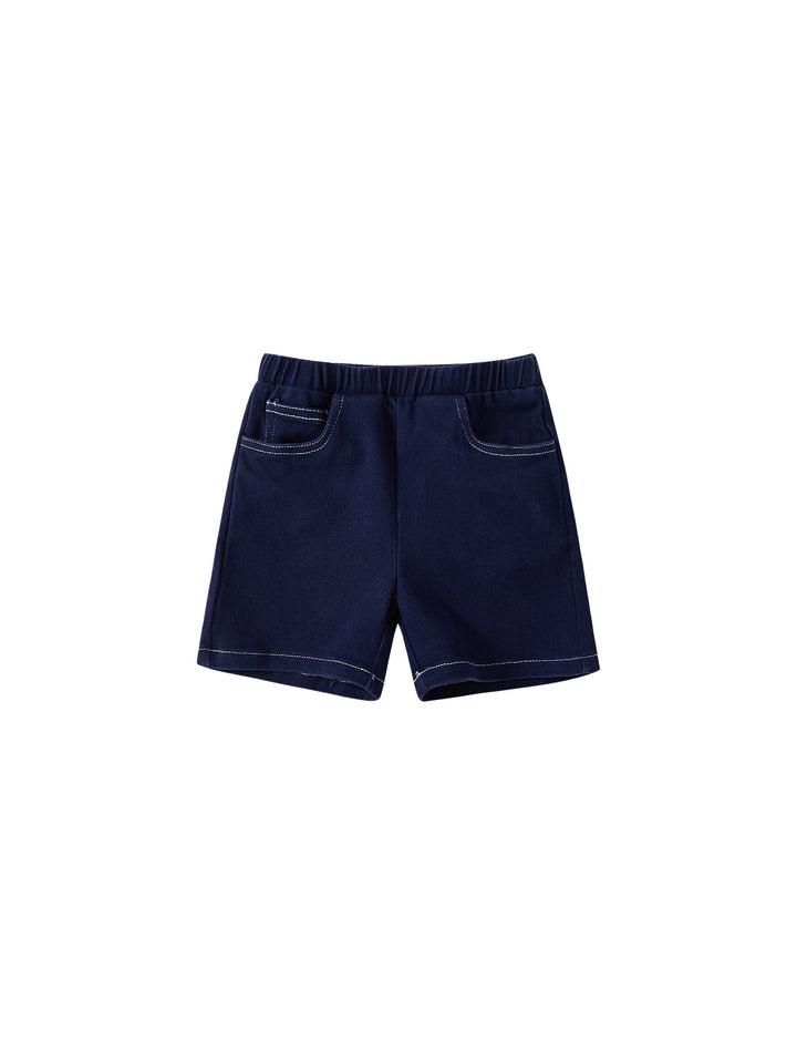 Embroidered Parade Short Pants - Navy