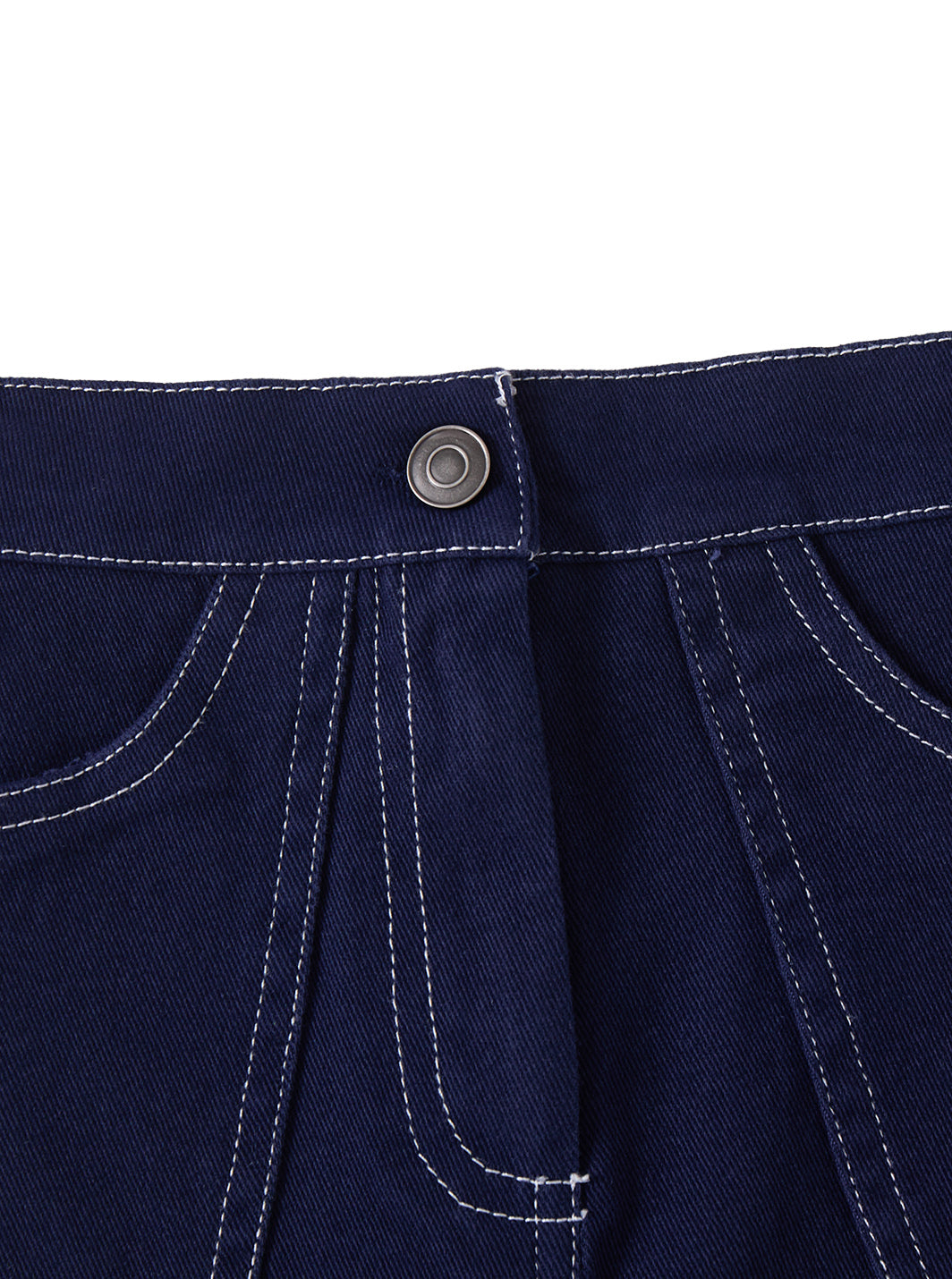 Twill Pocket Skirt - Navy