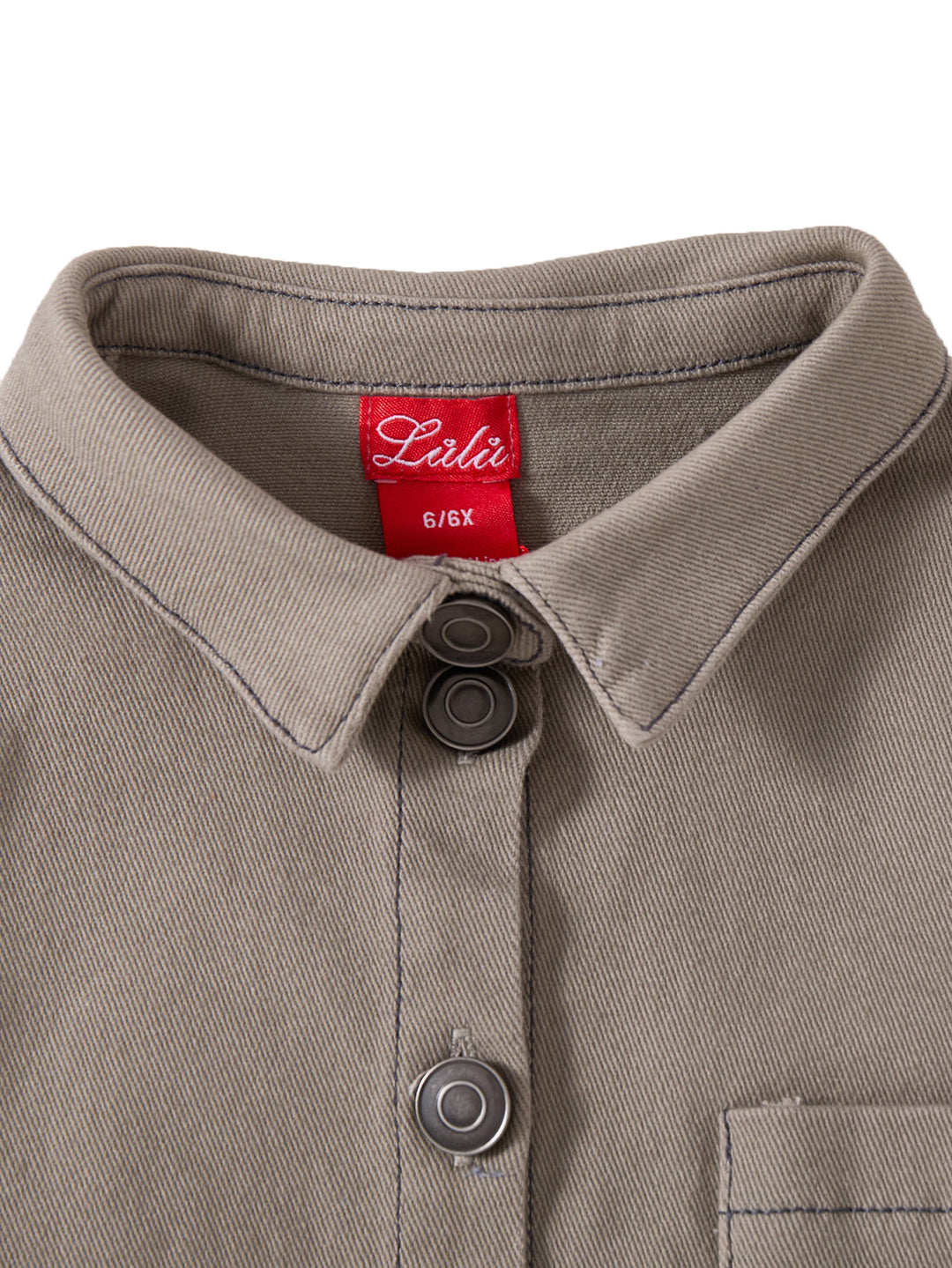 Twill Emblem Shirt - Grey