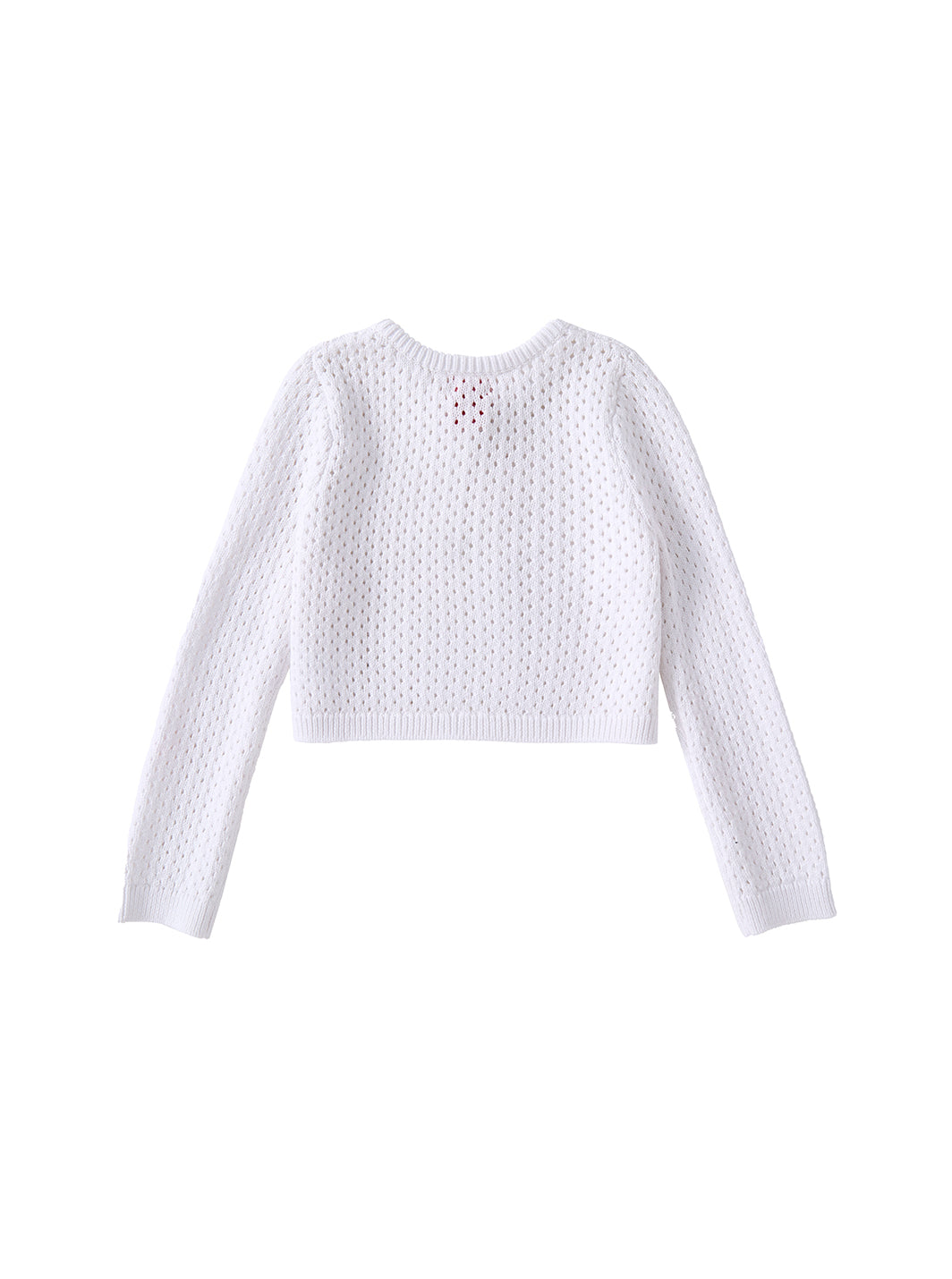 Crop Length Cardigan - White