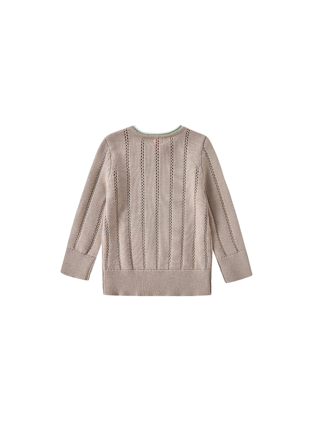 Contrast Edge Sweater - Lt. Sand