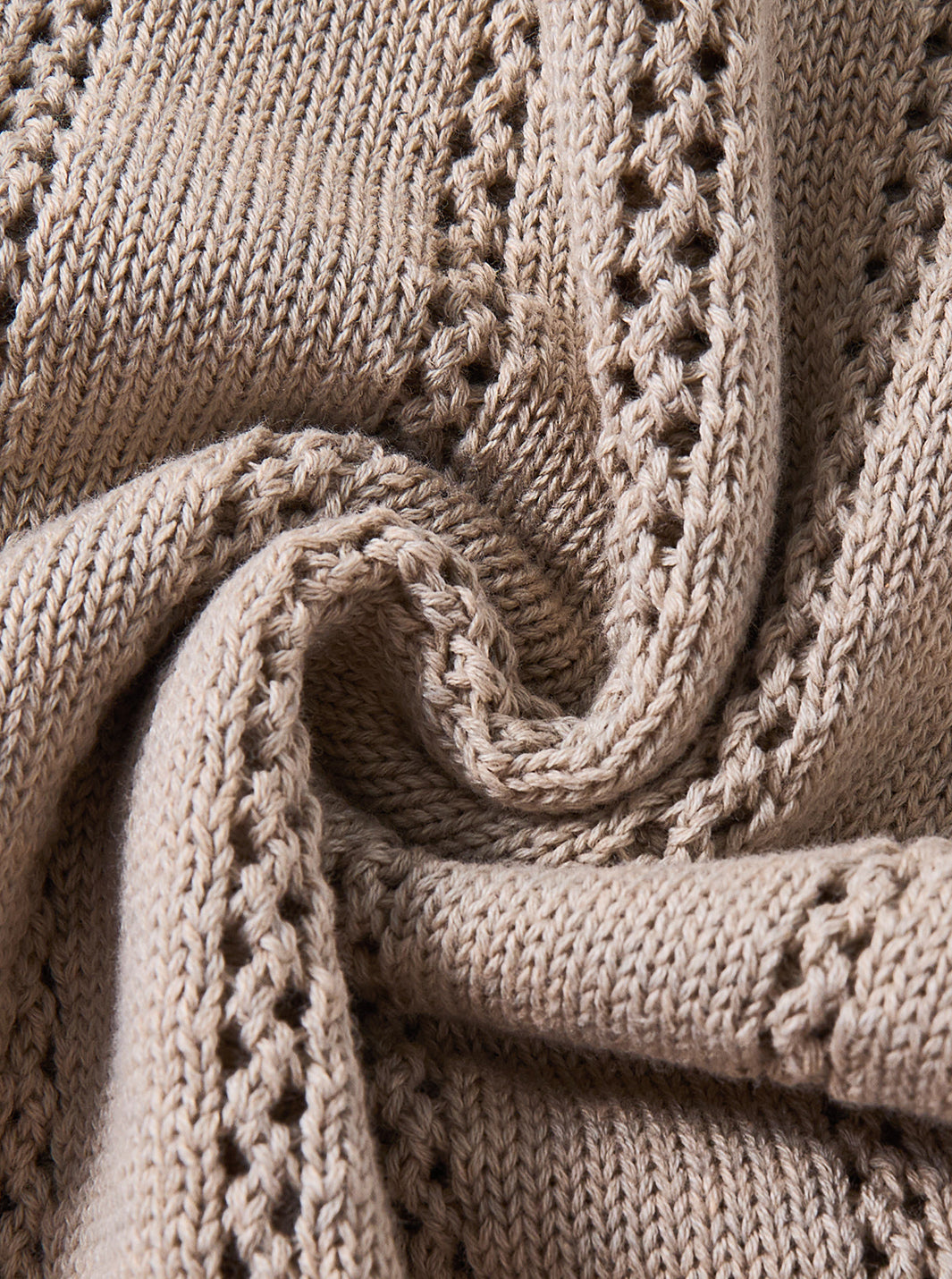 Contrast Edge Sweater - Lt. Sand